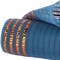 Smoke Blue and Orange 10" Fine Weave Deco Poly Mesh with Metallic Laser Foil Stripes, 10 Yards (30' Feet), Fabric Ribbon for Wreaths, Bows, Crafts, and Party Decorations